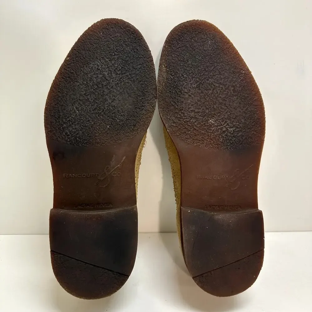 VGUC Rancourt & Co. Chandler Longwing Wingtip Tan Suede Derby Made in USA 8 D